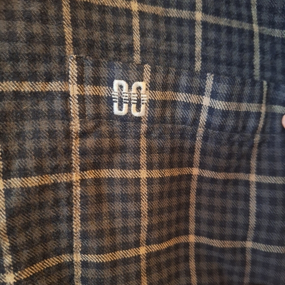 Daks London Mens Wool Blend Button Down Flannel Black/Tan/Gray Size 110 M/L - Picture 4 of 8
